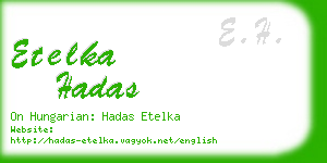 etelka hadas business card